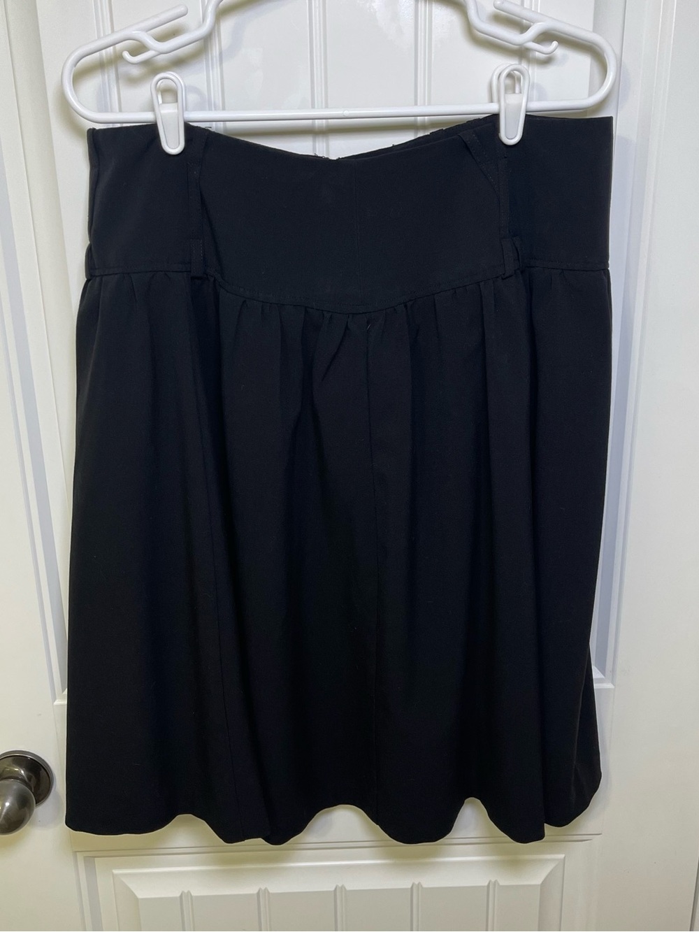 Worthington Women’s 14 Black A-Line Pleated Knee-Length Skirt Back Hook Zipper
